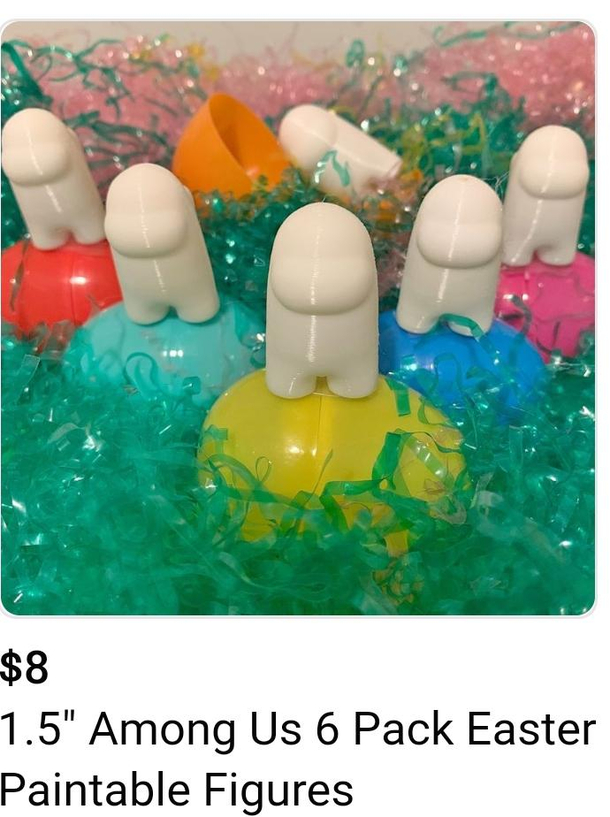 Unpainted among us figurines was not my first guess