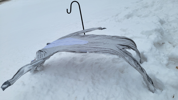 UPDATE It warmed to  f and the pajamas are melting Matrix-style