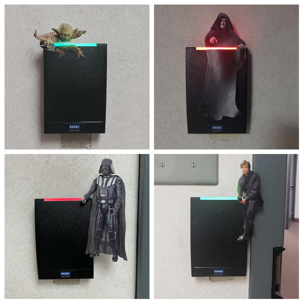 UPDATED Got new swipe access readers at work New additions with the proper lightsaber colors