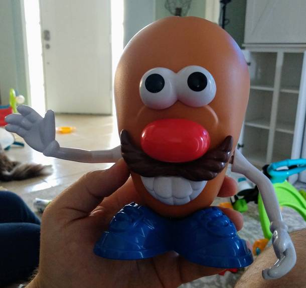 Upside down Mr Potato Head looks just like Steve Harvey