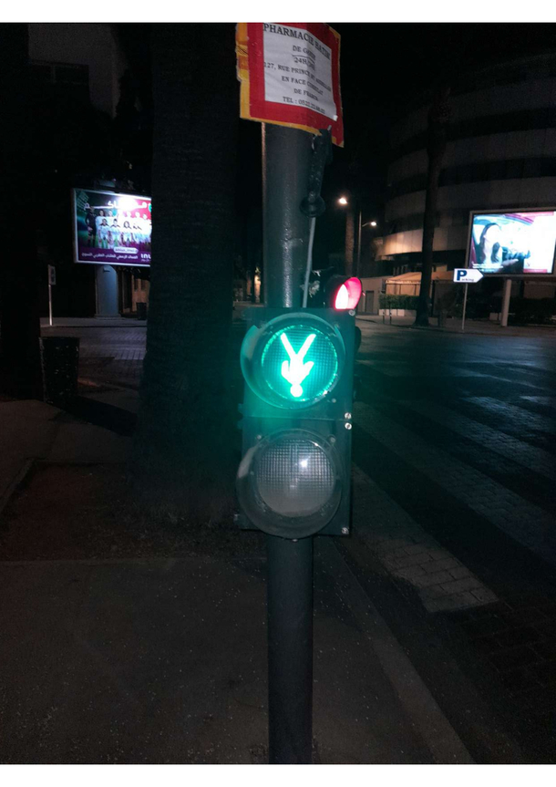 Upside down people can cross