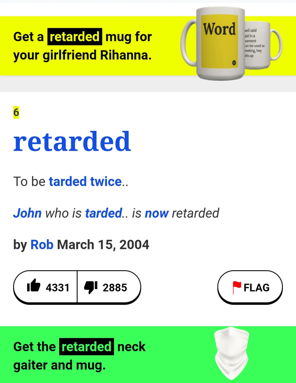 Urban dictionary knows its customers