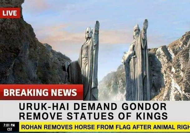 Uruk-Hai demand Gondor Remove Statues of Kings