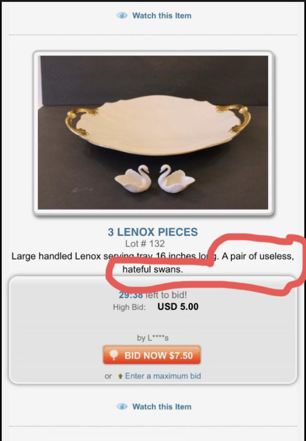 Useless hateful swans