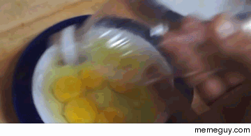 Using a bottle to separate egg yolk