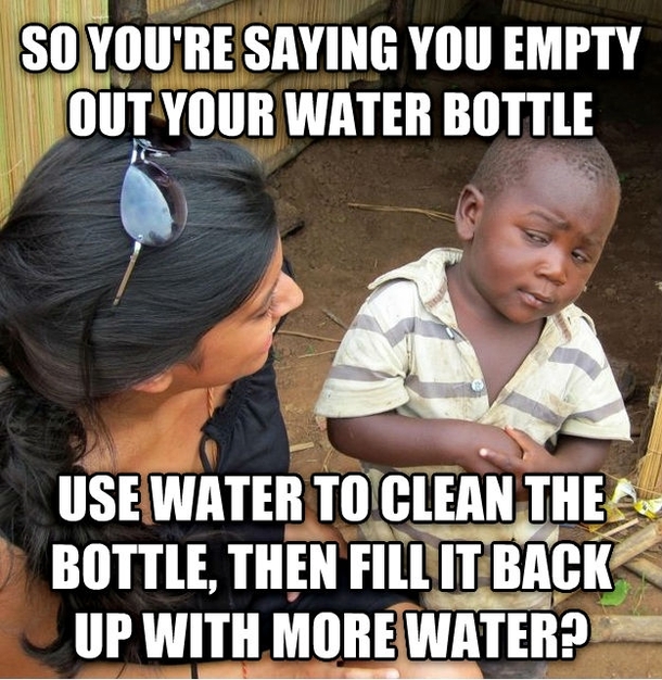 Using water to clean water so you can add water