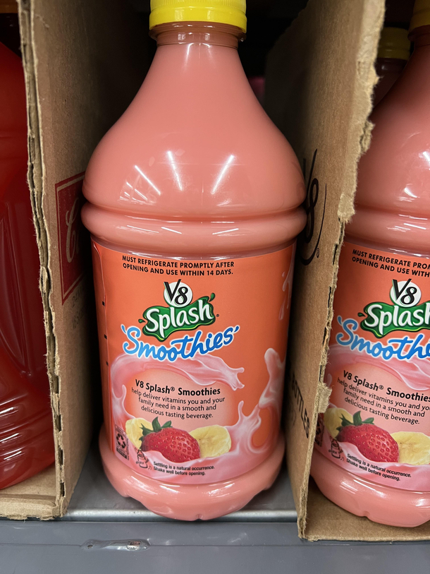 V just took Pepto-Bismol put it in a  oz bottle and called it a smoothie