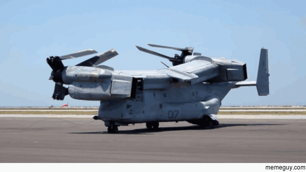 V- Osprey aerocopter storage configuration