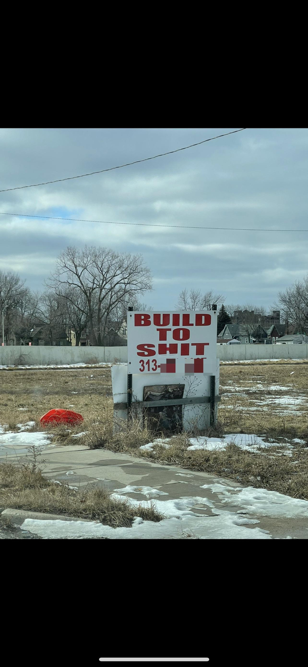 Vacant lot in Detroit Funny cuz they took the time to do it