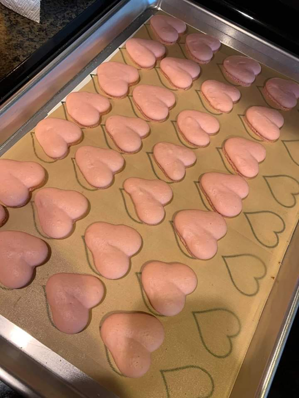 Valentines day cookies didnt quite come out right