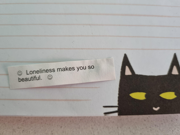 Valentines fortune cookie is negging me