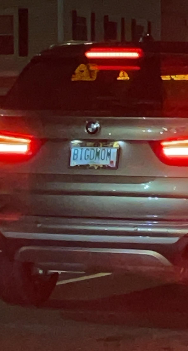 Vanity Plate Fail