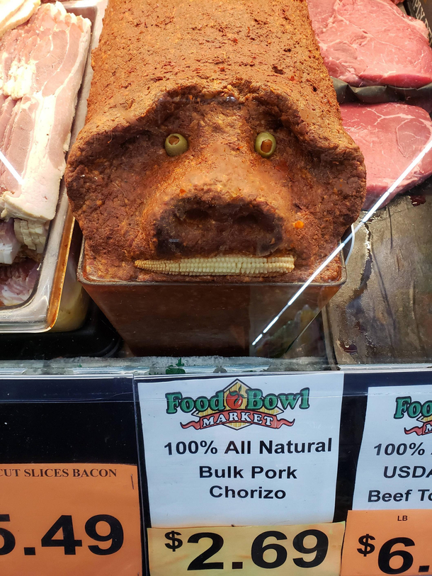 Vegan GF was extra annoyed walking by the butcher today
