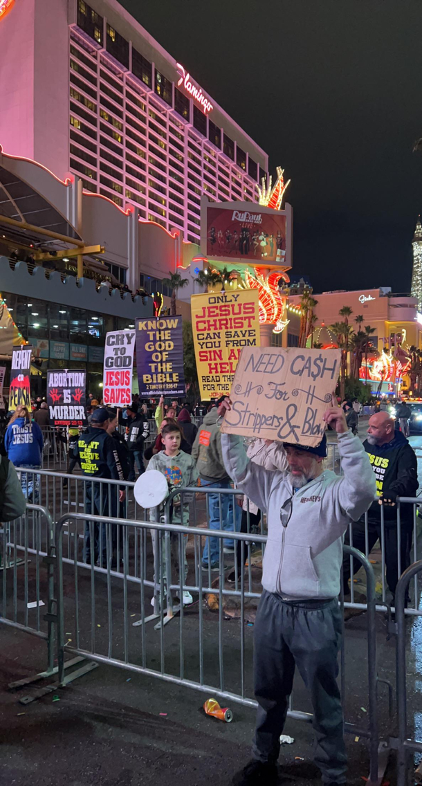 Vegas strip on NYE  Too funny not to share