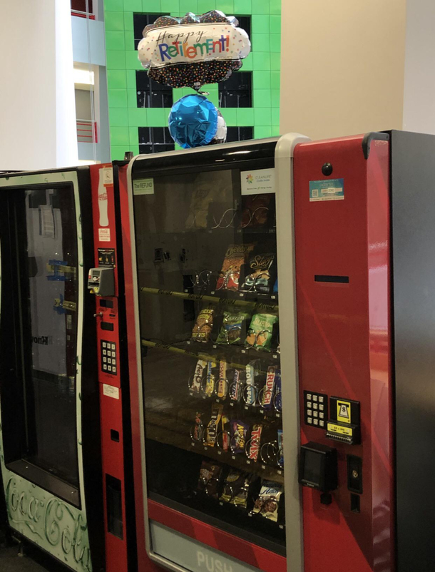 Vending machines at my friends work are being upgraded