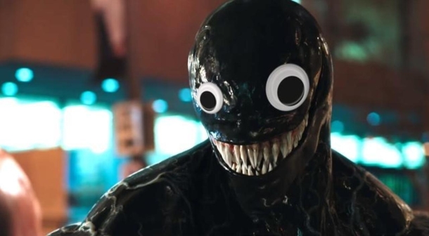 Venom with googly eyes