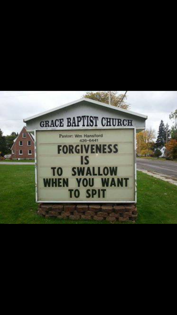 Very odd sign at a Church - Im pretty sure that wasnt in the bible