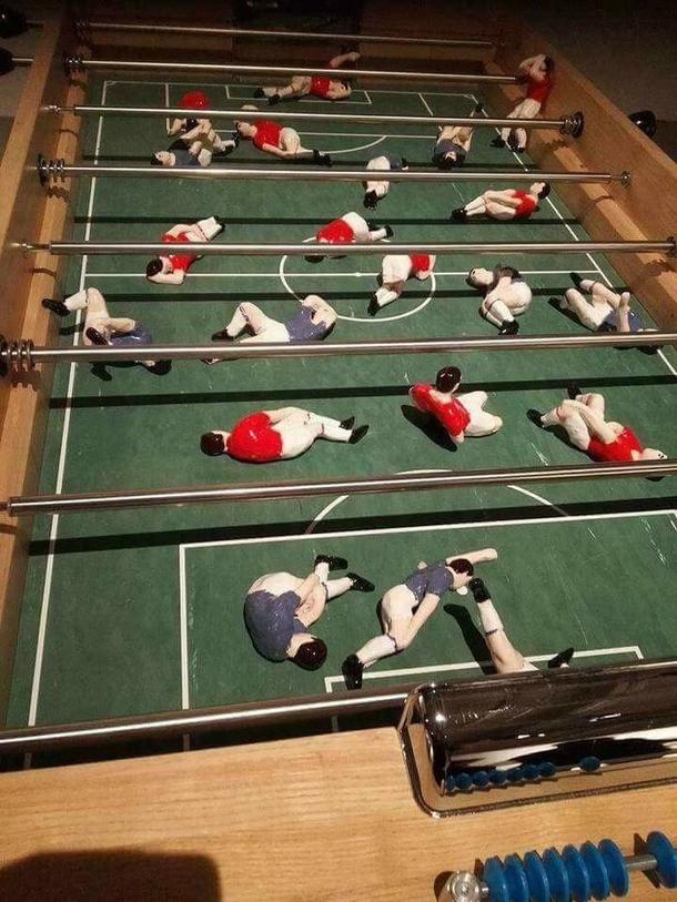 Very realistic foosball