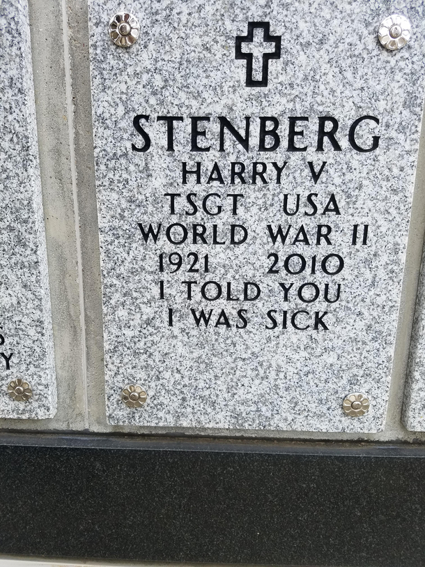 Veterans with a sense of humor right to the end
