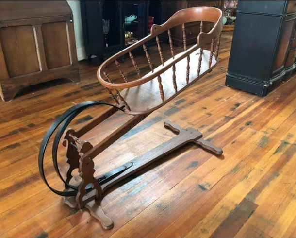 Victorian baby rocker I am still laughing about all the yeeting possibilities