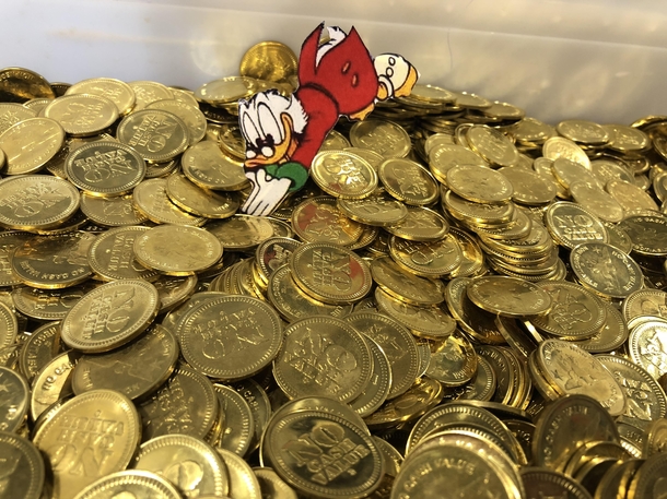 Video game tokens got replenished at work I left this for the next manager