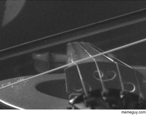 Violin string in slow-motion