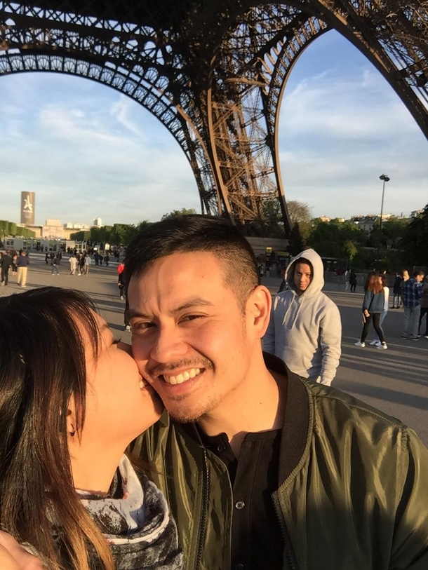 Visiting Paris with my boyfriend and his brother This picture pretty much sums up how its going so far