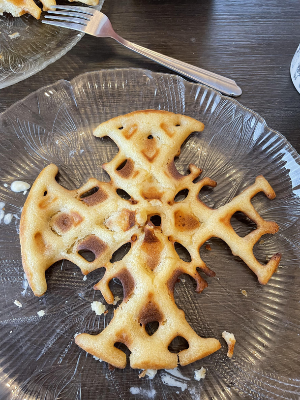 Waffle Iron Cross Im pretty sure my breakfast wants to invade Poland