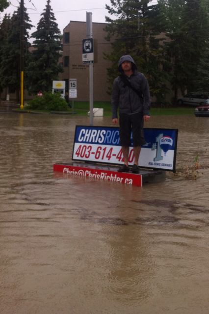 Waiting for the bus in Calgary Alberta