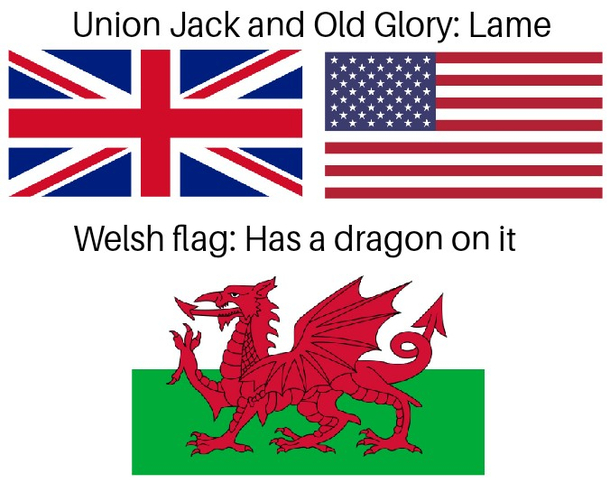 Wales wins at flags