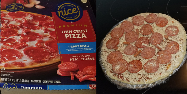 Walgreens pizza actually looked like the box Amzing