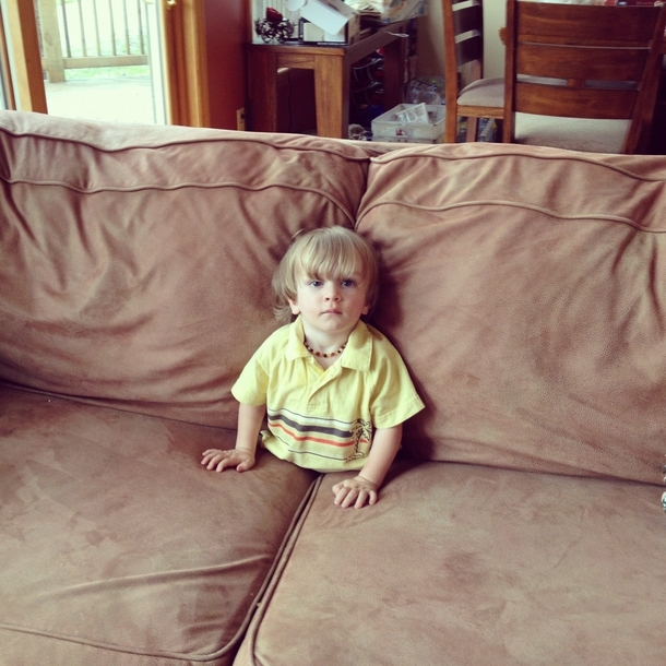 Walked in on my son watching TV like this Freaked me out for a second