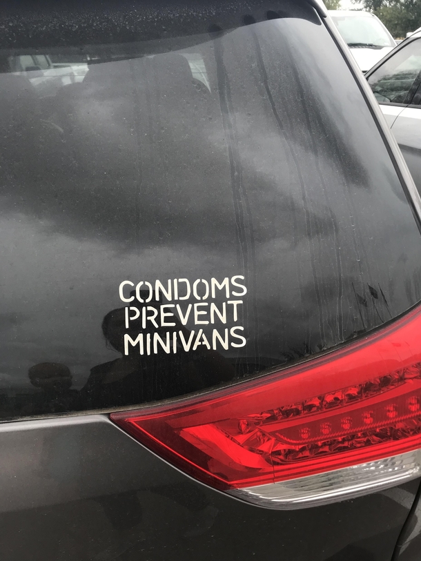 Walked out of the YMCA to see this minivan parked next to my minivan Gave me a good laugh for the day Definitely getting one too