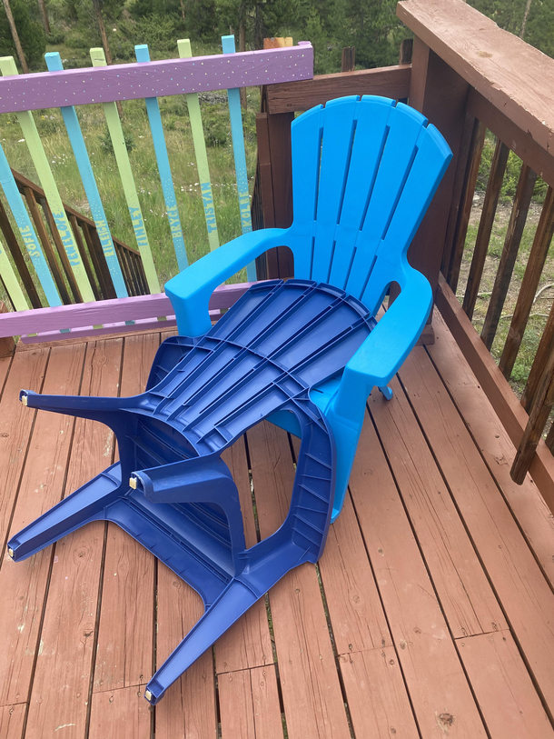 Walked outside to find my chair getting some head