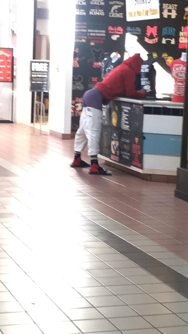 Walked up to this guy at the mall He is probably available