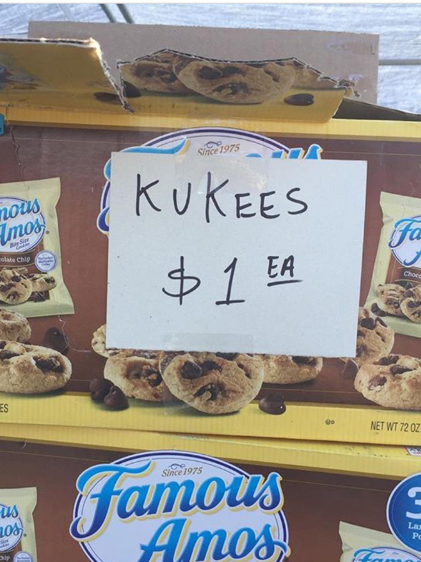 Walking a swap meet and saw this sign Yes I bought some