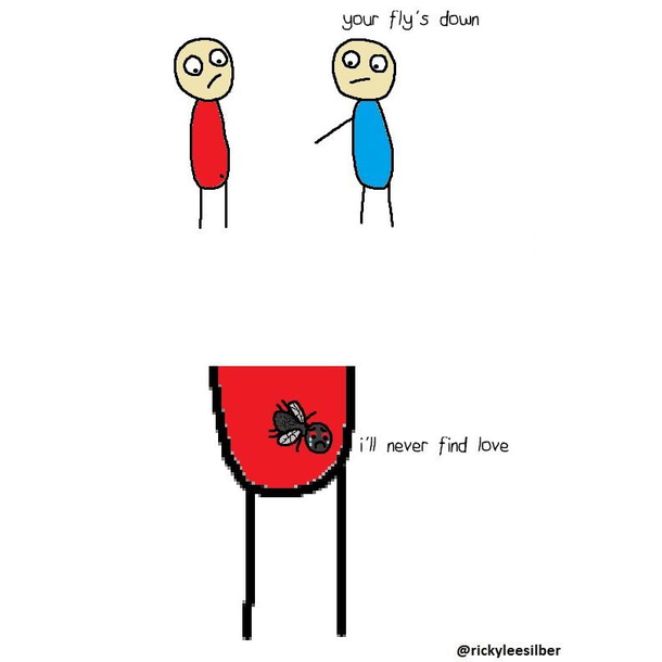 Walking around with your fly down