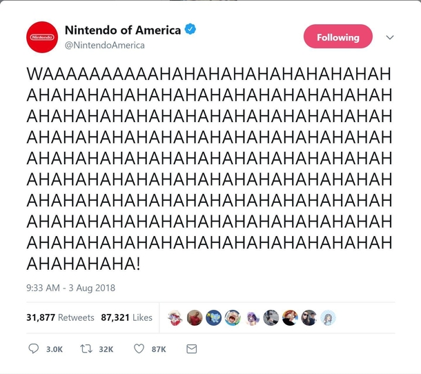 Waluigi has taken over nintendos twitter