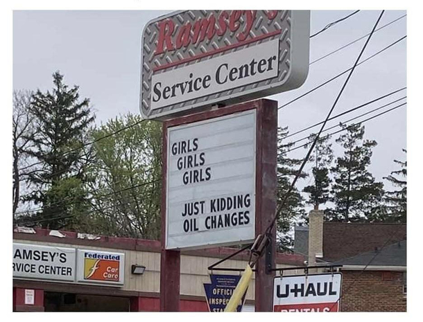 Wanted a lap dance but got an oil change instead