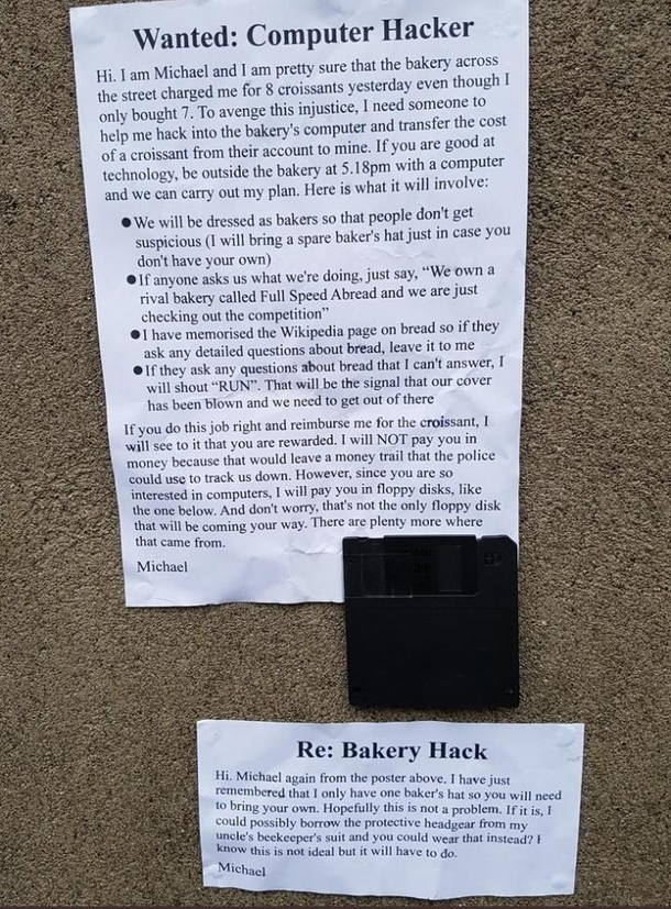 Wanted Bakery Hacker