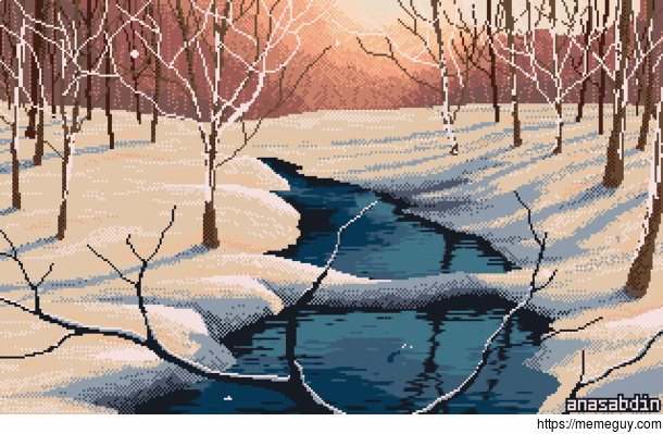 Warm Winter - pixel art 