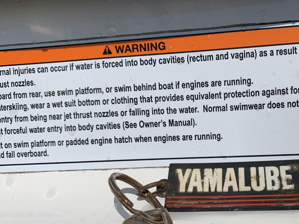 WARNING Jet drive is not a bidet