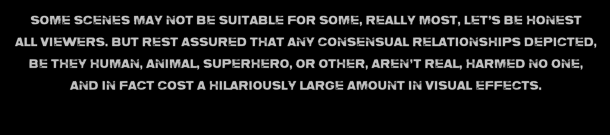 Warning Message from Amazon Prime TV Superhero Series The Boys
