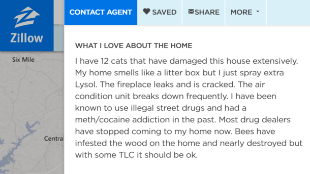 Was browsing for homes when 