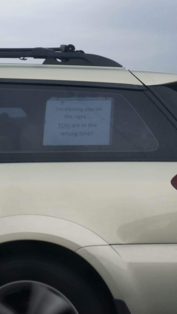 Was cruising along in the left lane when this happened