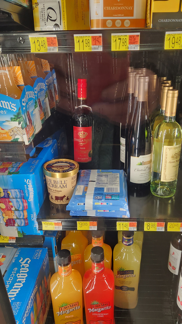 Was finishing up my Christmas shopping and saw that another shopper made some hard choices