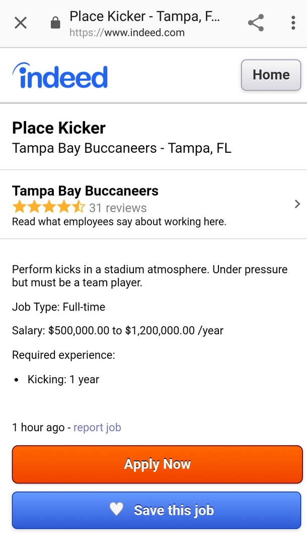 Was job hunting today and found this opening