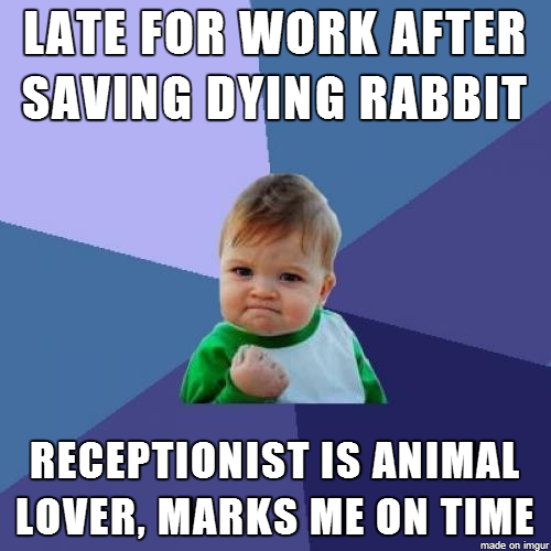 Was late for work this morning