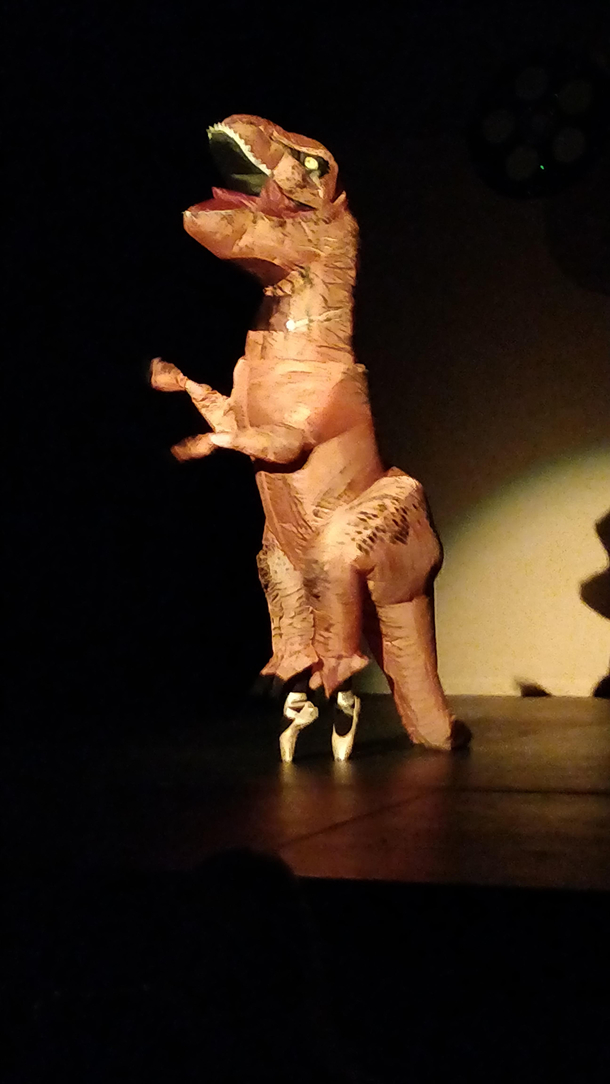 Was not expecting this at my granddaughters dance recital
