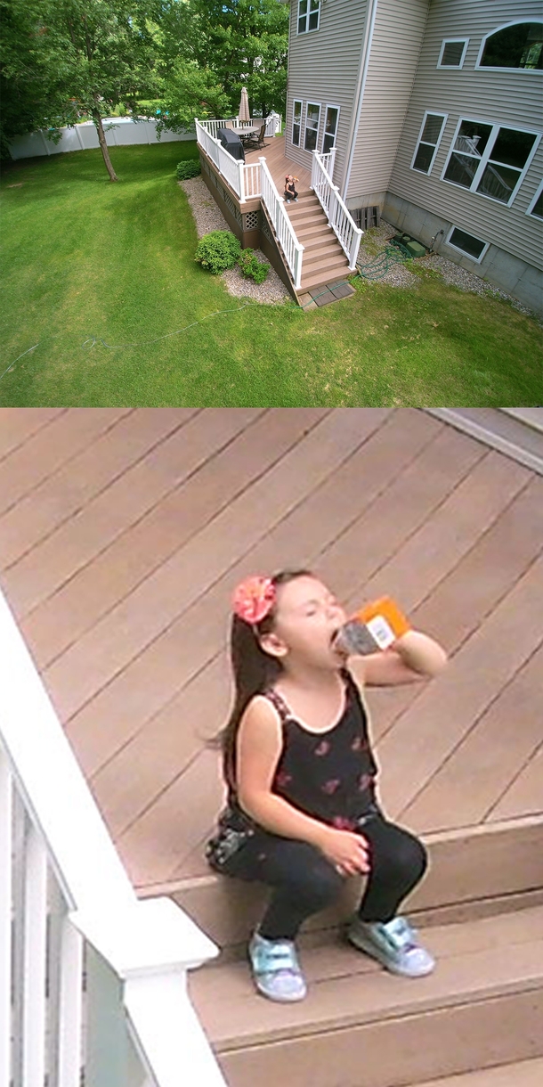 Was showing my niece my drone but she seemed more focused on chugging goldfish crackers
